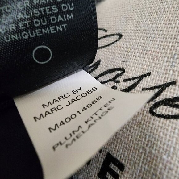 Marc by Marc Jacobs Gray Wool/Cotton Blend Plum Kitten Melange Dress Size M - Picture 10 of 11